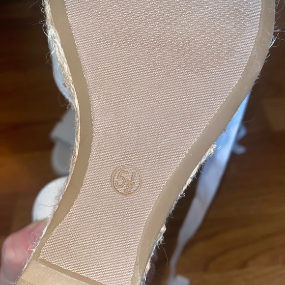 NWOB Lulus Esme White Lace-Up Espadrille Wedges - Picture 5 of 5